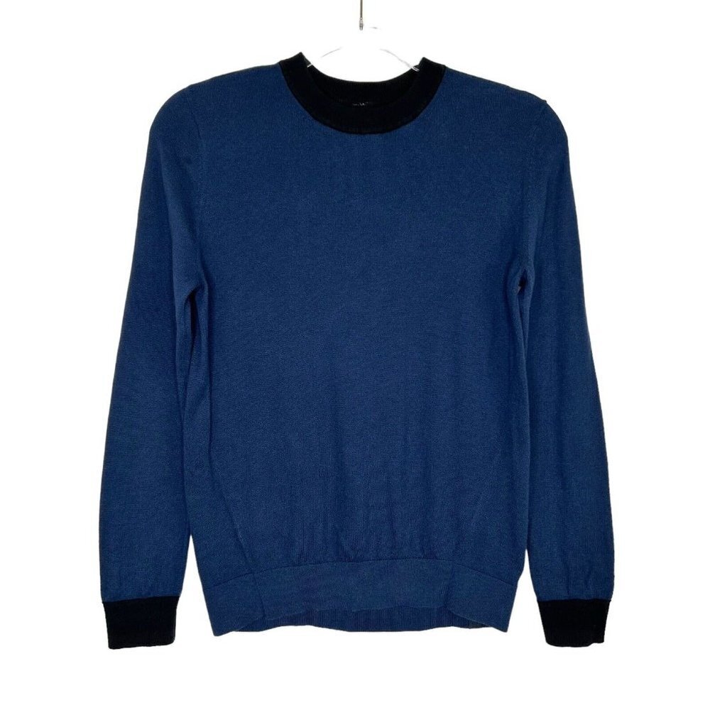 Lululemon Silk Blend Crewneck Sweater Womens Size 4 Navy